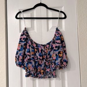 Off shoulder crop top